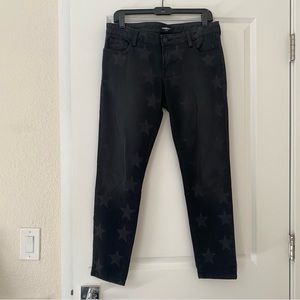 Ettienne Marcel Black Star Print Skinny Jeans